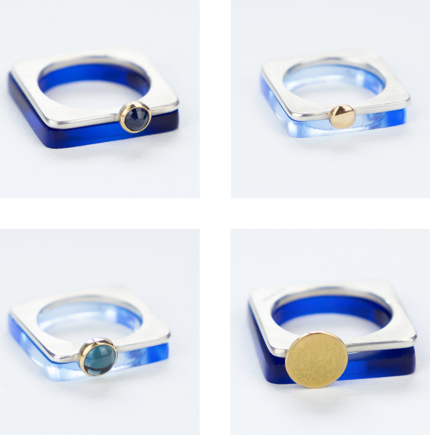Square stackable rings