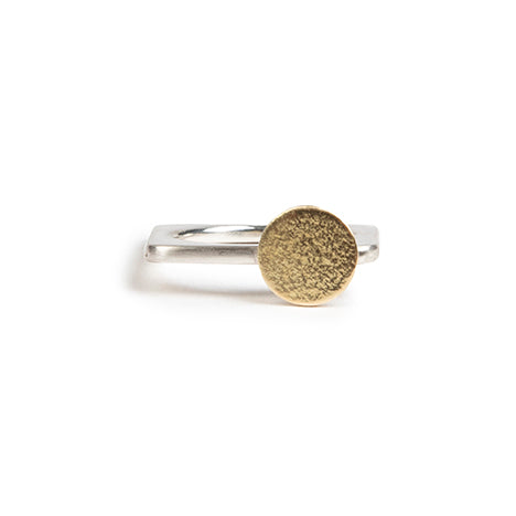 Indivdual textured gold moon ring #BarbaraSpenceJewellery