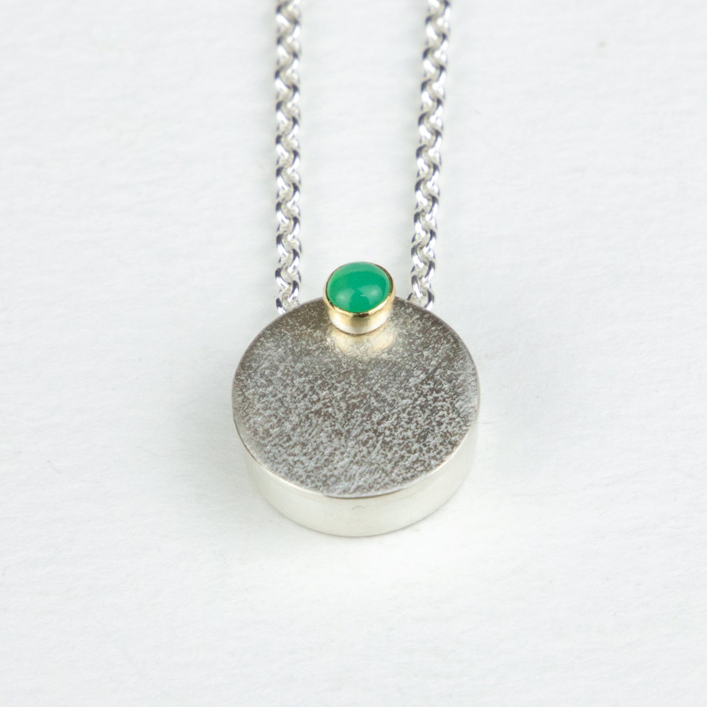 Midcentury moon locket with chrysoprase www.barbaraspence.co.uk