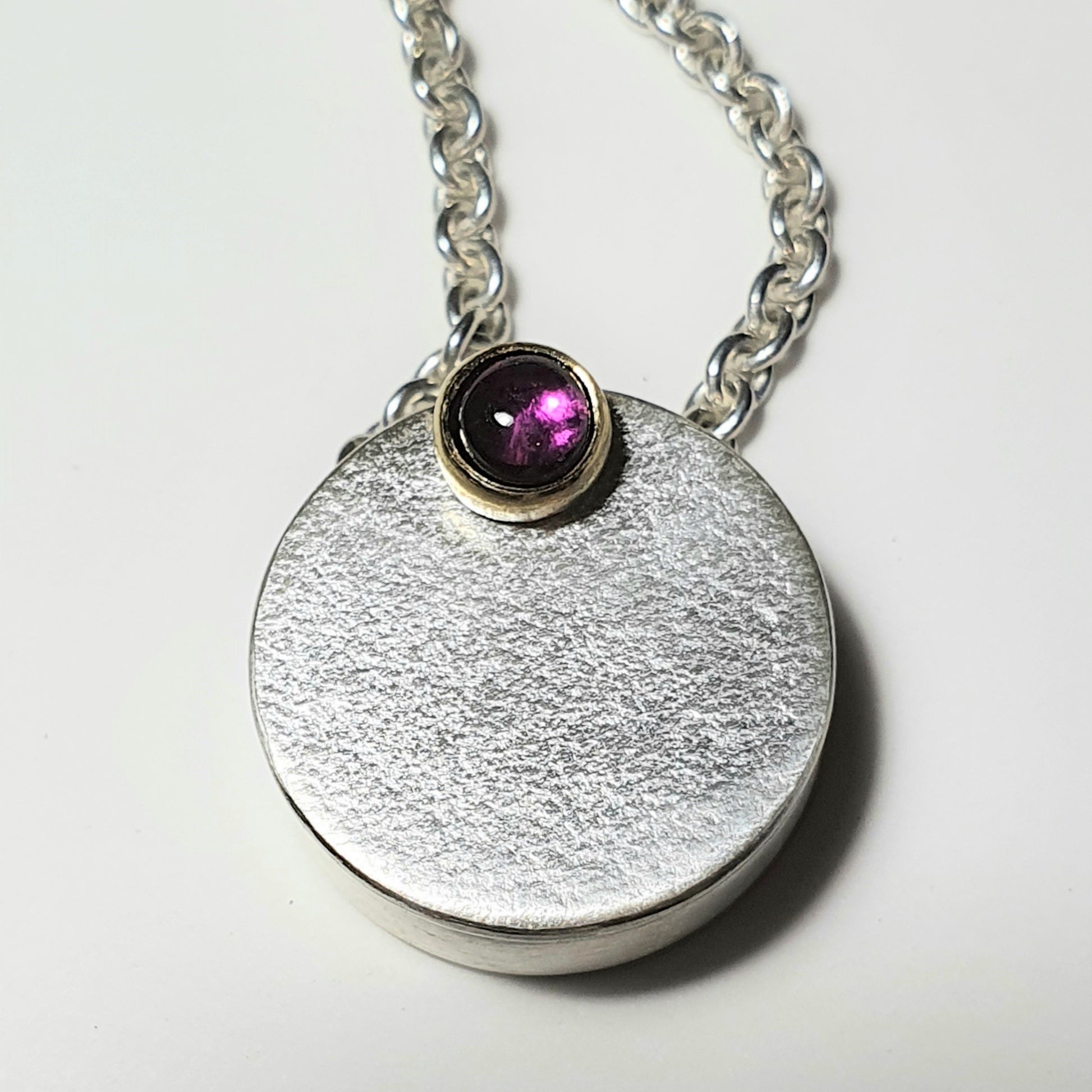 Midcentury moon locket with amethyst www.barbaraspence.co.uk