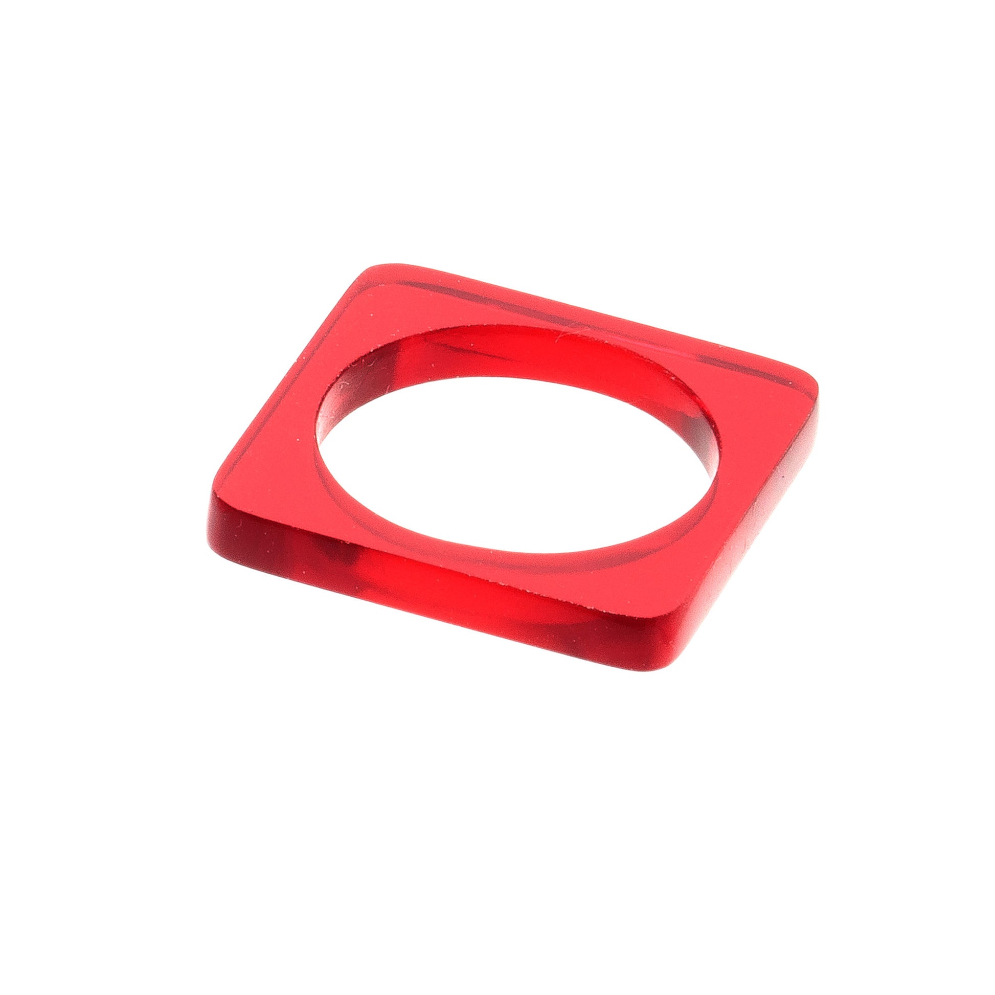 Dark red perspex ring www.barbaraspence@hotmail.co.uk