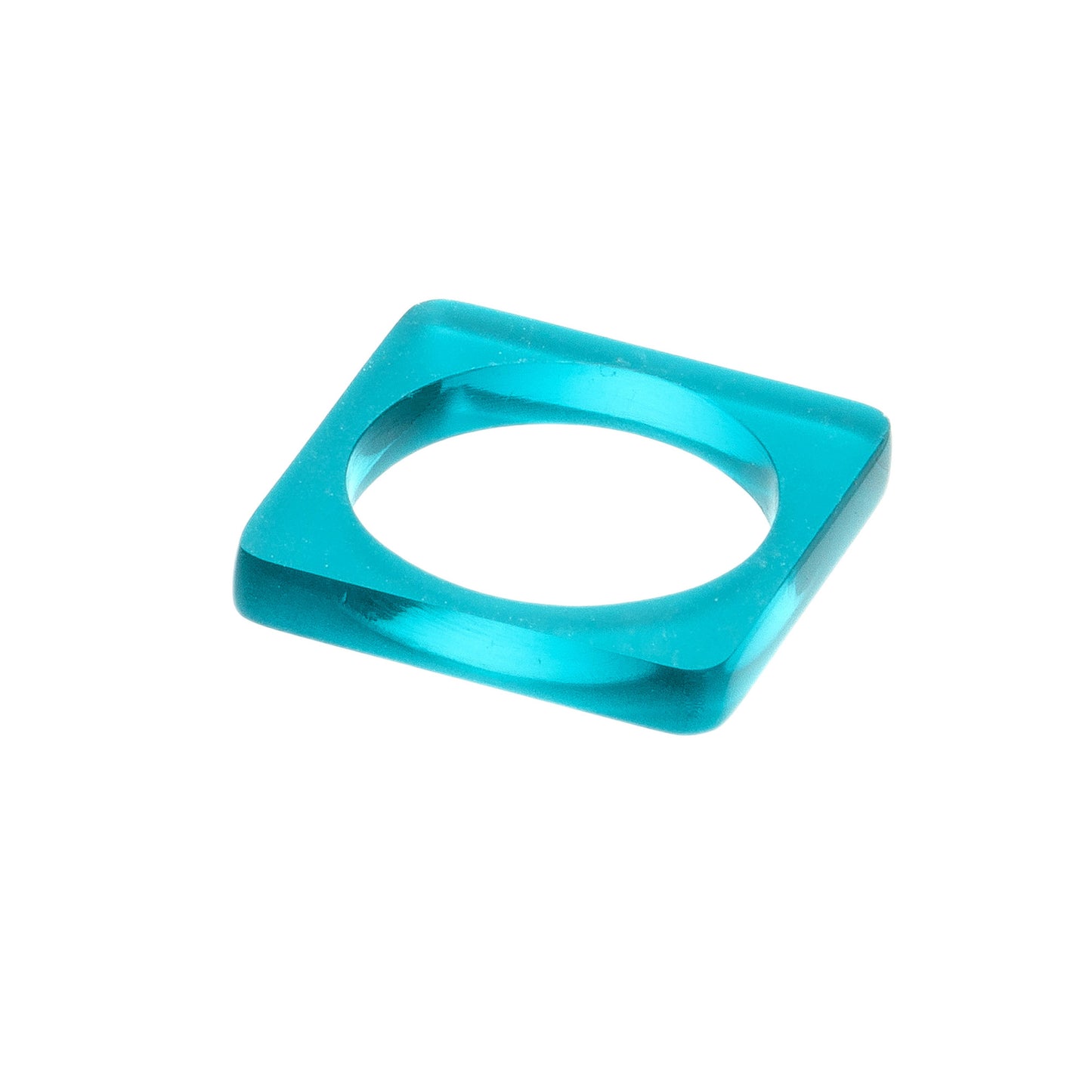 Square ring in azure perspex www.barbararspence.co.uk