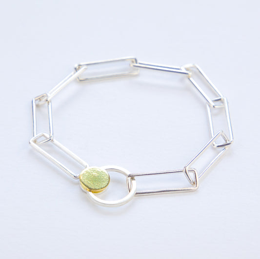 Orbit bracelet in silver and gold www.barbaraspence.co.uk